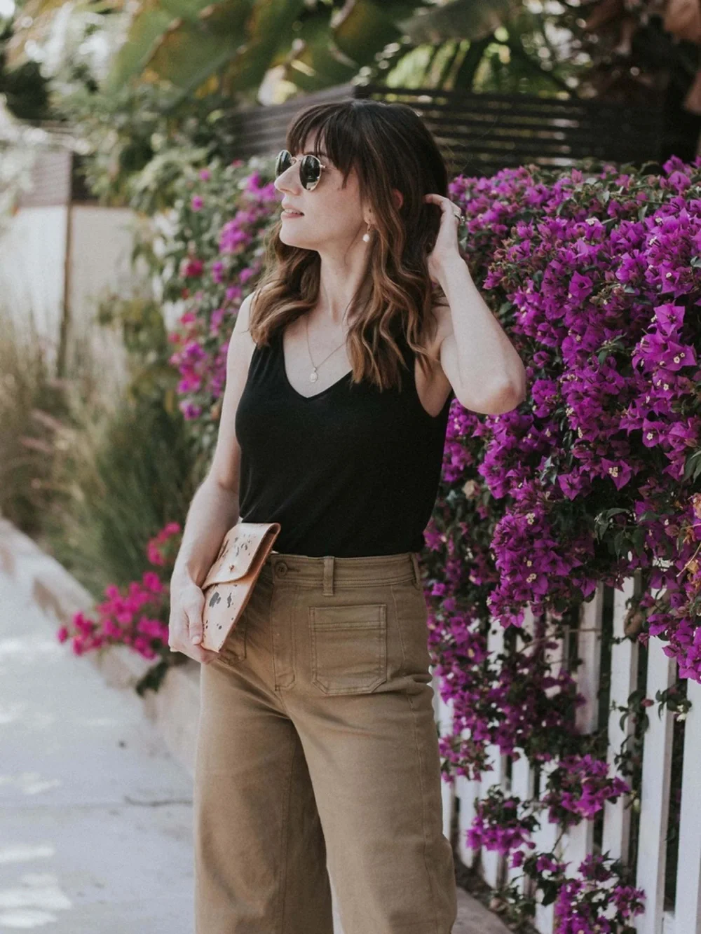 Everlane Olive High-Rise Wide Crop Pants - Picture 4 of 16